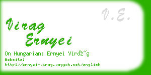 virag ernyei business card